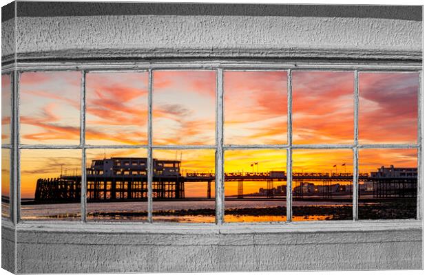 Evening Light behind the Windows Canvas Print by Malcolm McHugh