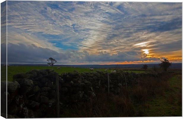  The days end, Gods own country 1 Canvas Print by Stephen Prosser