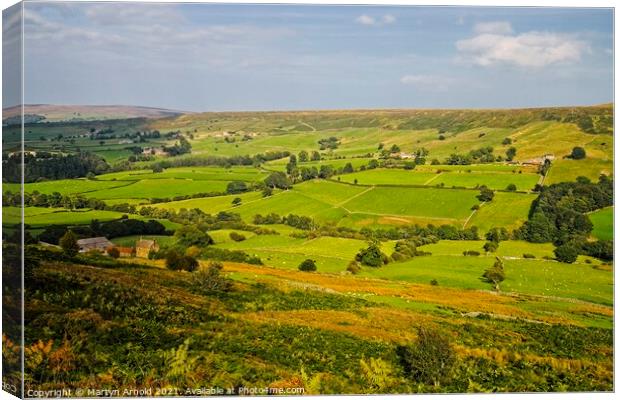Danby Dale from Castleton Rigg - North York Moors Landscape Canvas Print by Martyn Arnold