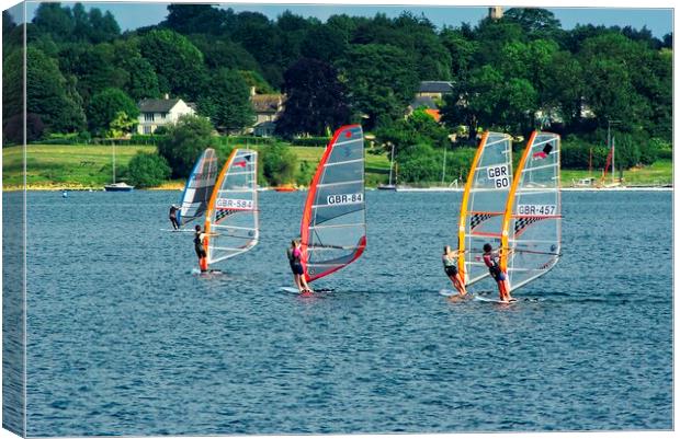 Windsurfing on Rutland Water Canvas Print by Martyn Arnold
