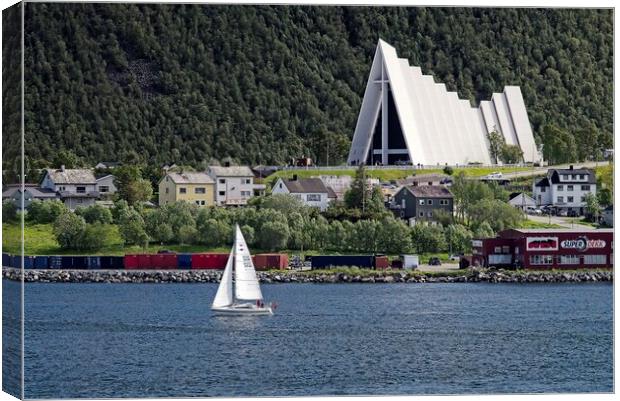 Arctic Cathedral Tromso Norway Canvas Print by Martyn Arnold