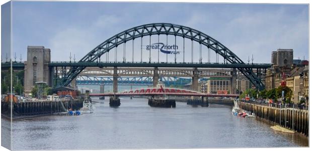 River Tyne Bridges Newcastle Canvas Print by Martyn Arnold