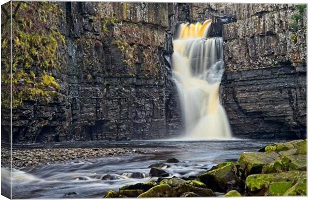 High Force Waterfall North Pennines Canvas Print by Martyn Arnold