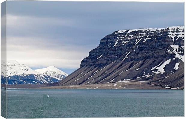Templet Mountain Arctic Svalbard Canvas Print by Martyn Arnold
