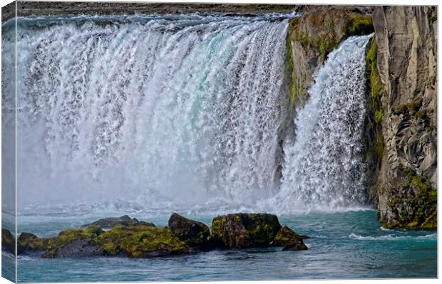 Godafoss Waterfall Iceland Canvas Print by Martyn Arnold