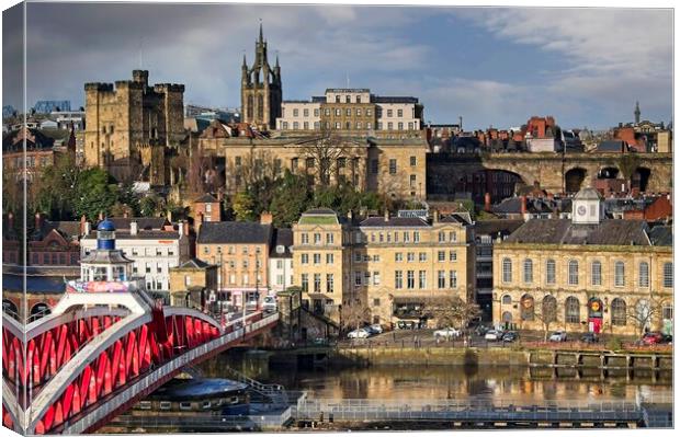 Newcastle Upon Tyne Cityscape Canvas Print by Martyn Arnold