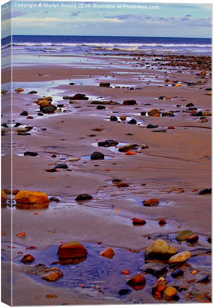Rocks on the Seashore Canvas Print by Martyn Arnold