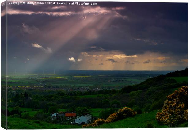 Yorkshire Moors Evening Light Canvas Print by Martyn Arnold