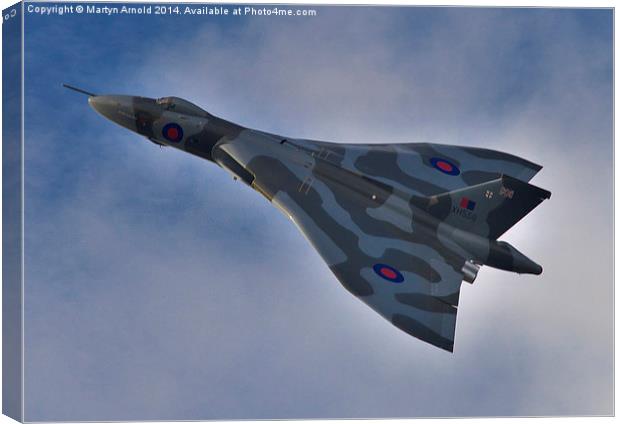  Avro Vulcan XH558 Cold War Bomber Canvas Print by Martyn Arnold
