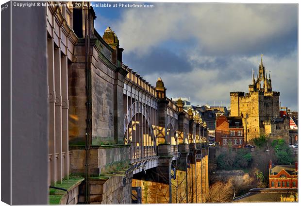  High Level Bridge & Castle Newcastle upon Tyne Canvas Print by Martyn Arnold