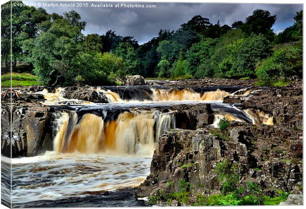 Low Force Waterfall Canvas Print by Martyn Arnold