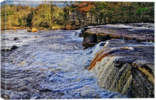 River Swale at Richmond Yorkshire Canvas Print by Martyn Arnold
