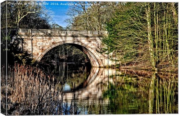 Bridge Over River Canvas Print by Martyn Arnold
