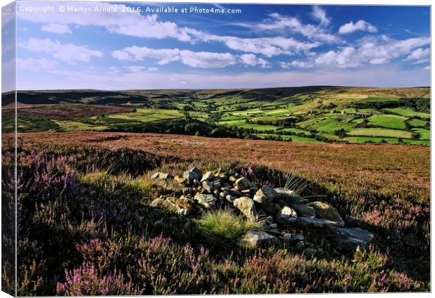 North York Moors - Ryedale Canvas Print by Martyn Arnold