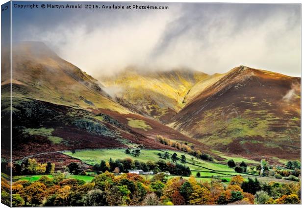 Lake District Mountains Canvas Print by Martyn Arnold