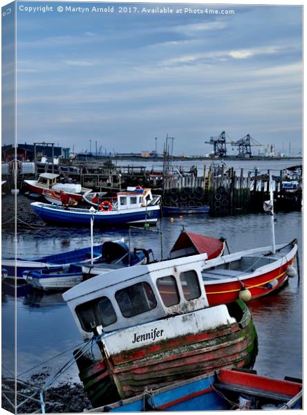 Fishing Boats at Paddy's Hole Canvas Print by Martyn Arnold
