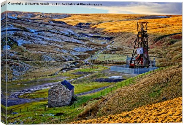 Disused Weardale Lead Mine Yorkshire Canvas Print by Martyn Arnold