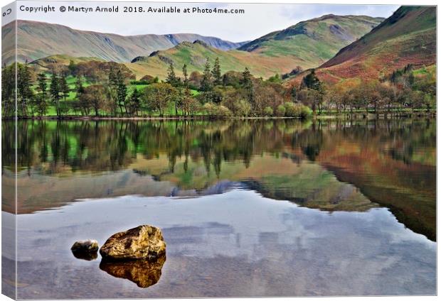 Ullswater Reflections Canvas Print by Martyn Arnold