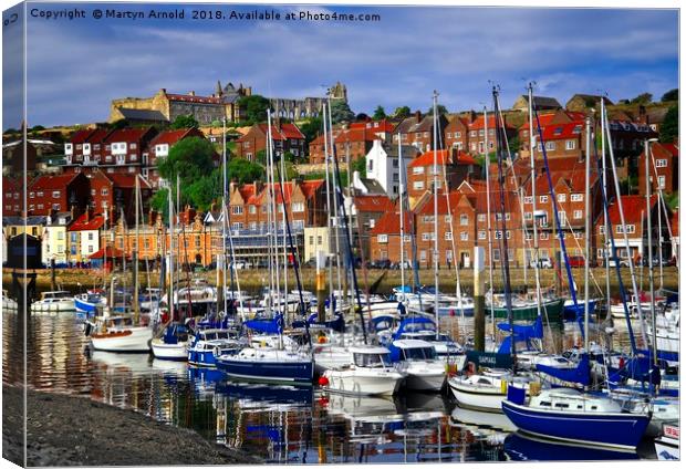 Whitby Harbour, North Yorkshire Canvas Print by Martyn Arnold