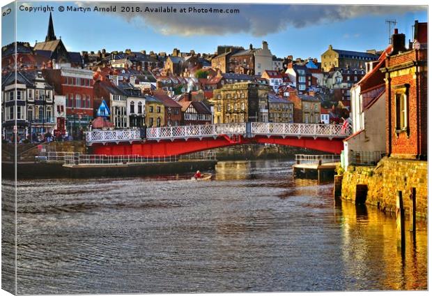 Whitby Town, Yorkshire Canvas Print by Martyn Arnold