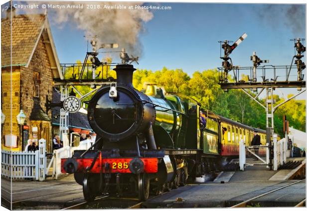 GWR 2857 Heavy Goods Loco at the NYMR Canvas Print by Martyn Arnold