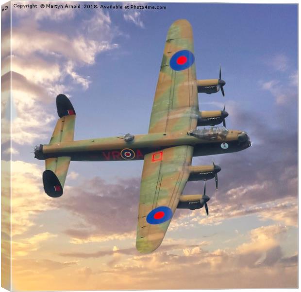 Canadian Lancaster Bomber 'Vera' Canvas Print by Martyn Arnold