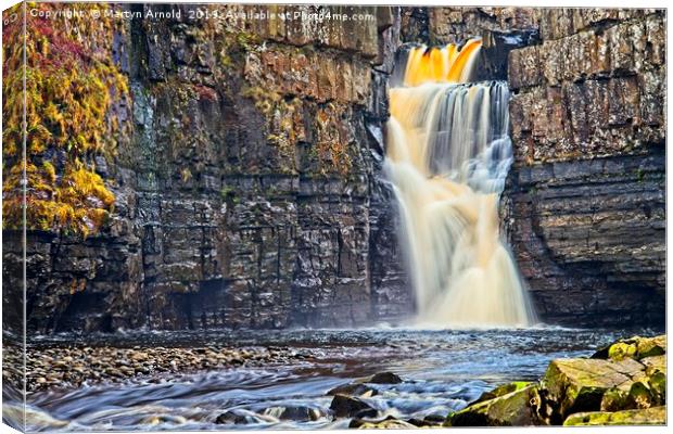 High Force Waterfall in Teesdale  Canvas Print by Martyn Arnold