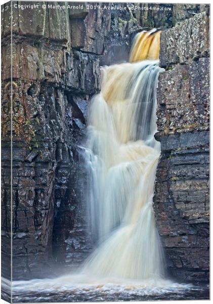 High Force Waterfall in the North Pennines Canvas Print by Martyn Arnold