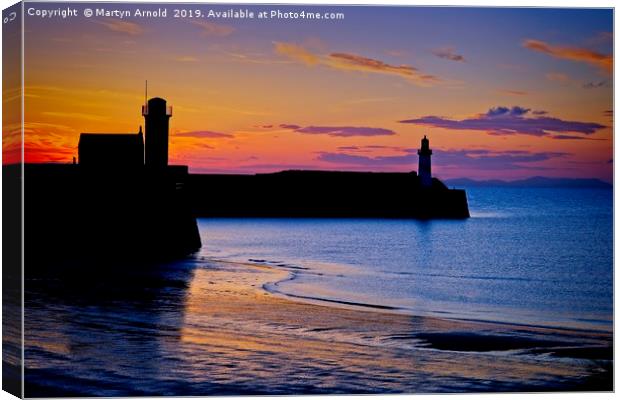 West Coast Sunset - Whitehaven Canvas Print by Martyn Arnold