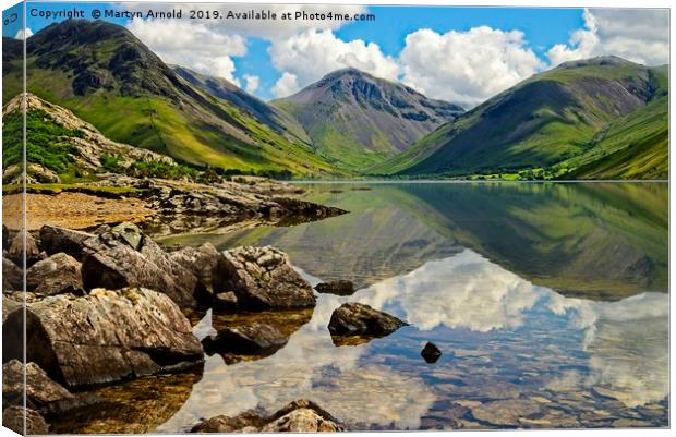 Great Gable Mountain from Wastwater Canvas Print by Martyn Arnold