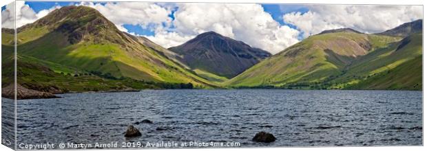 Wastwater and Great Gable Panorama Canvas Print by Martyn Arnold