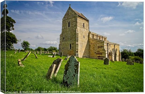 St. Michael  & All Angels Wadenhoe Northants Canvas Print by Martyn Arnold