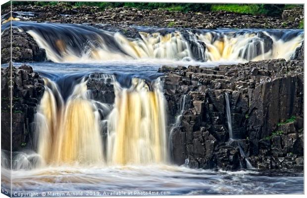 Low Force Waterfall Close-up Canvas Print by Martyn Arnold