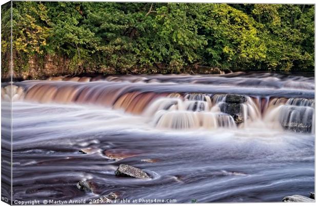 River Swale falls, RIchmond North Yorkshire Canvas Print by Martyn Arnold