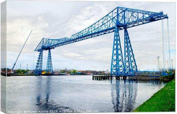 MIddlesbrough Tees Transporter Bridge Canvas Print by Martyn Arnold