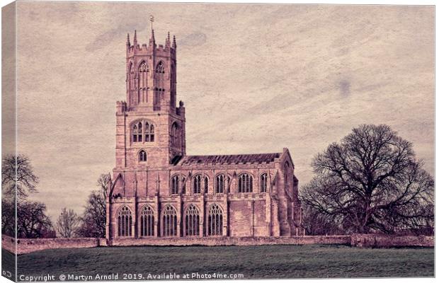 Fotheringhay Church Northamptonshire Canvas Print by Martyn Arnold