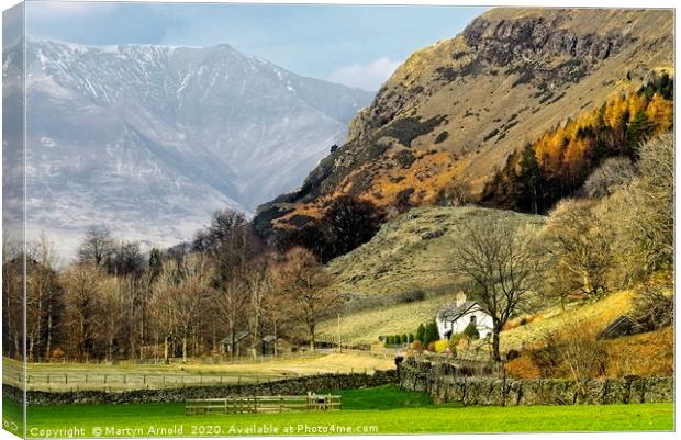 Misty Blencathra mountain, Lake District Canvas Print by Martyn Arnold
