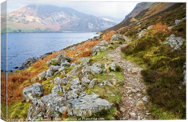 Lakeside Fells around Ennerdale Water Canvas Print by Martyn Arnold