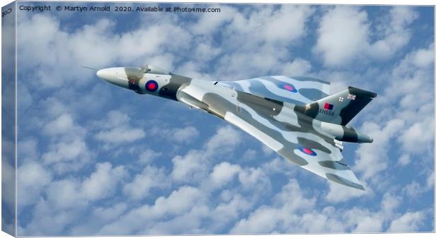 Avro Vulcan XH558  Canvas Print by Martyn Arnold
