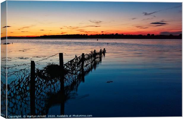 Rutland Water Sunset Canvas Print by Martyn Arnold