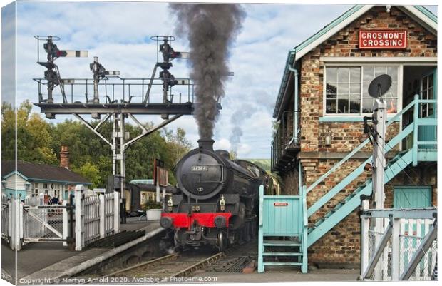 Steam Train @ Grosmont Station - North York Moors  Canvas Print by Martyn Arnold