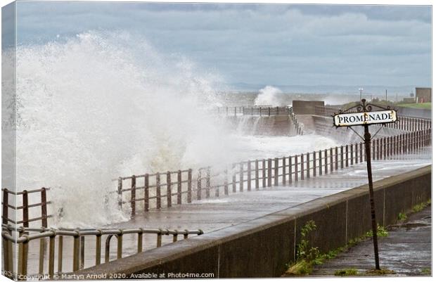 Rough Seas at Maryport Canvas Print by Martyn Arnold