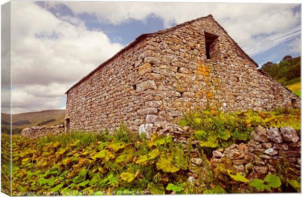 Yorkshire Stone Barn, Yorkshire Dales Canvas Print by Martyn Arnold
