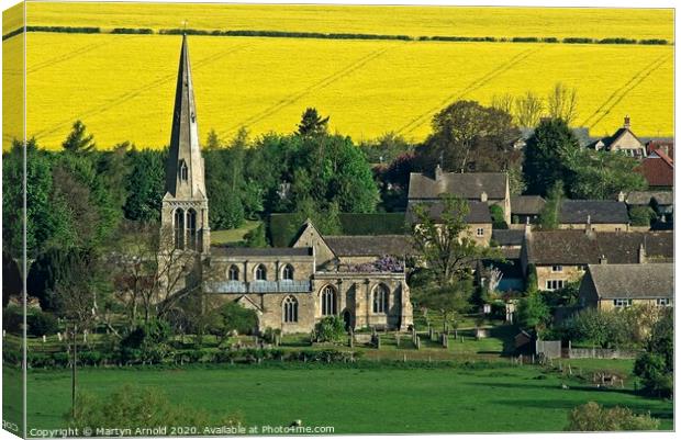 Wakerley Village & Church Northamptonshire Landsca Canvas Print by Martyn Arnold