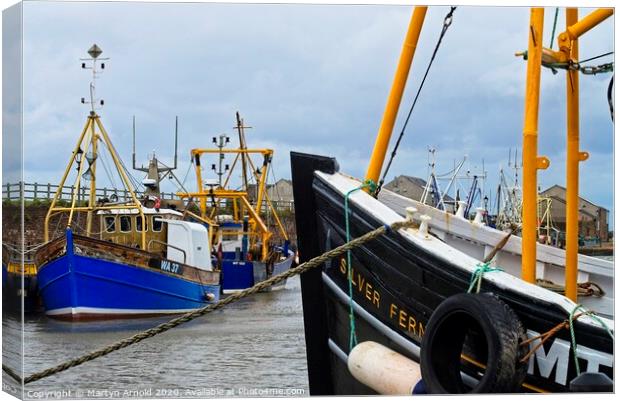 Maryport Harbour Fishing Boats, Cumbria Canvas Print by Martyn Arnold