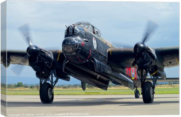 Canadian Avro Lancaster Bomber 'Vera' Canvas Print by Martyn Arnold
