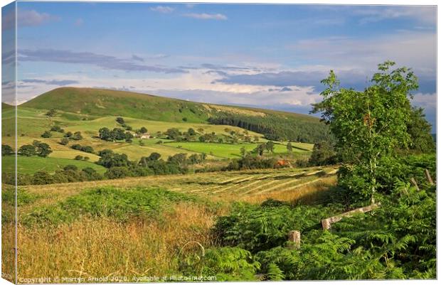 Countryside View from Hawnby Moorgate, North York  Canvas Print by Martyn Arnold