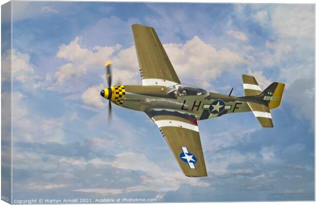 The American Spitfire P51 Mustang Canvas Print by Martyn Arnold