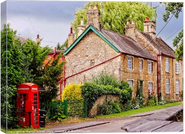 Great Oakley Village Northamptonshire Canvas Print by Martyn Arnold