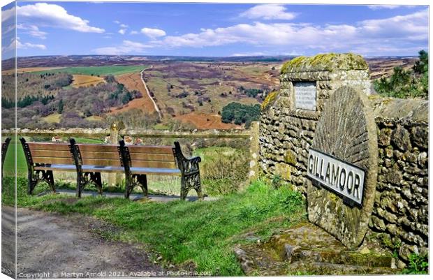 North York Moors Landscape from Gillamoor Canvas Print by Martyn Arnold